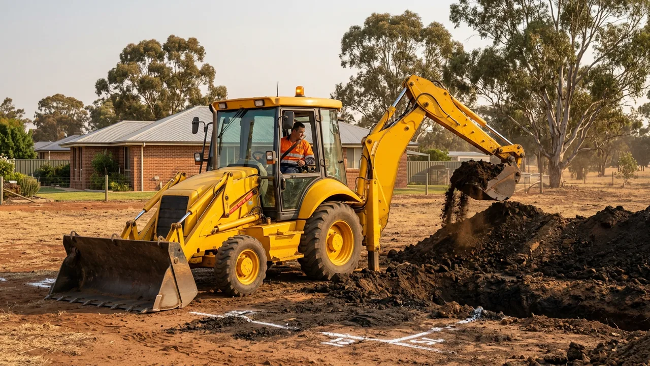 Digger Hire in Toowoomba for Footings and Yard Clearing